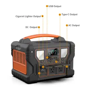 500W Bateria Solar Bateria De Lítio Recarregável Portátil Ups Elétrica Solar Car Charger Portable Power Supply Station Oem