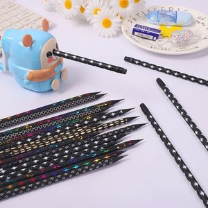 Ensemble de crayons à dessin HB de qualité supérieure avec gommes, imprimés par transfert thermique intégral, fabriqués en usine à prix abordable - Product Image 3
