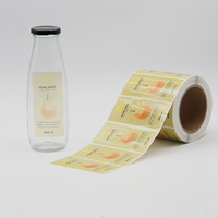 Autocollant adhésif en vinyle imperméable pour bouteille de jus, plusieurs Styles d'étiquettes en rouleau pour aliments