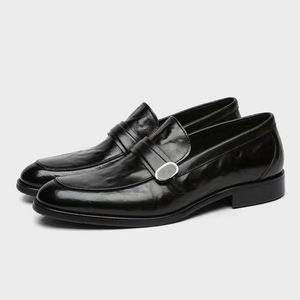 New Design Men's Loafers Made of Soft and Comfortable Genuine Leather Crafted <b>by</b> Hand Suitable for Gentleman's Business Wear - Product Image 1