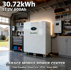 Batterie au lithium 51,2 V 48 V 600 Ah 30 kWh pour système solaire hybride sur pied avec roues - Product Image 1