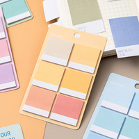 Cartes de couleurs autocollantes, index colorés, étiquettes de classification style INS, autocollants esthétiques réutilisables, marque-pages adhésifs