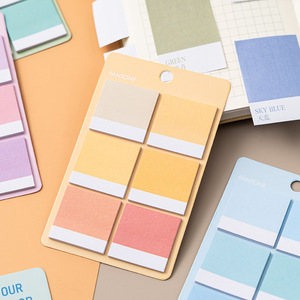 Cartes de couleurs autocollantes, index colorés, étiquettes de classification style INS, marque-pages réutilisables très esthétiques - Product Image 4