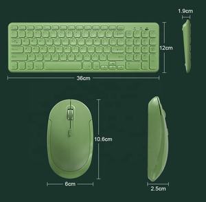 New <strong>Kawaii</strong> 2.4G Wireless Chocolate 101key Teclado Wireless Laptop Green and Pink Gaming <strong>Keyboard</strong> and Mouse Combo - Product Image 3