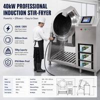 Robot de cuisson industriel intelligent 40KW avec IA, menu vocal et distribution automatique des ingrédients, grande capacité