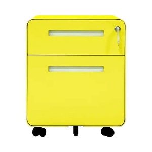 Lock Mobile Pedestal Office Use 2 Drawers Mobile <b>File</b> Cabinet Assembly Movable Mobile Pedestal Filing Steel <b>Storage</b> Cabinet - Product Image 6