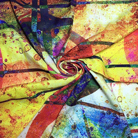 Instrument Rock Style Amant Guitare Trippy Note de Musique Tapisserie Tenture Murale pour Chambre
