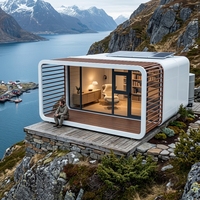 Villa Modulaire Préfabriquée Intelligente Apple Cabin Pod, Économe en Énergie, Ignifuge, Anti-Corrosion, Maison Capsule Apple
