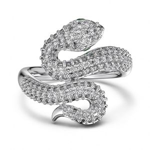Dylam Personalized Design Fine Fashion Jewelry 925 Sterling <b>Silver</b> 5A Cubic Zirconia <b>Snake</b> Shape Women Daily Wear <b>Rings</b> - Product Image 1