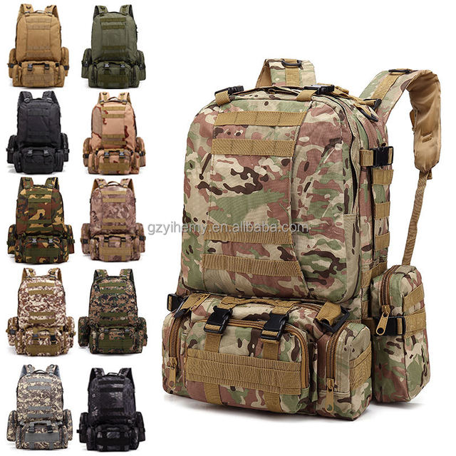 Wholesale Outdoor Travel Detachable Tactical Zipper Medical Backpack,Large Capacity Tactical Backpack 45l 55l 65l