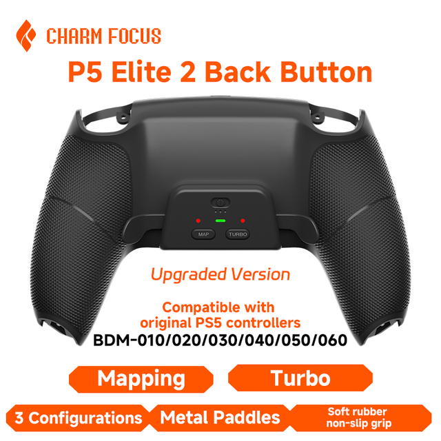 Remap Kit with 2 Metal Rear Buttons, Suitable for PS5 Controller BDM-030/040/050/060, DIY PS5 Controller Module Housing, NEW