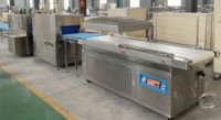 Industriële voedselverpakkingslijn vacuümsealer krimpdroger voor diepvriesverwerkingsfabriek