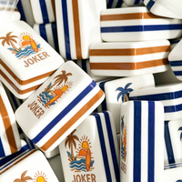 Jeu de Mahjong Américain Personnalisé à 5 Couches, Tuiles Gravées, pour Fêtes à la Plage et au Bord de la Piscine, Mahjong de Voyage, Divertissement en Extérieur