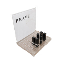 Présentoir acrylique de rouge à lèvres, 24 couleurs, personnalisé, présentoir de maquillage avec Logo, cosmétique