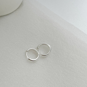 Sterling Silver S925 Hoop <b>Earrings</b> For Women Minimalist Geometric Design Everyday Wear <b>Fine</b> Jewelry - Product Image 4