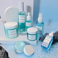 Ensemble de soins de la peau Aixin Blue Tansy, mousse nettoyante pour le visage, sérum hydratant, tonique, crème hydratante, ensemble de soins éclaircissants pour la peau