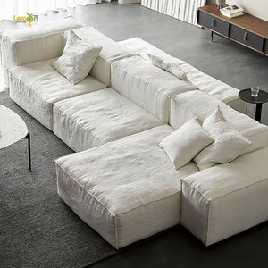Divani per Soggiorno Design Classico Suite Lounge per Hall di Hotel 5 Stelle Divano in Tessuto Componibile con Cuscini in Piuma - Product Image 6