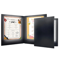 Menu de restaurant à 2 panneaux, 3 éclairages, panneau de visualisation LED, menu LED, affichage LED