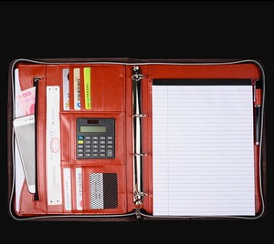 <span class=keywords><strong>A4</strong></span> pu da dây kéo kinh doanh danh mục đầu tư hội nghị tập tin thư mục bao gồm a5 trường hợp bag organizer chương trình nghị sự sản xuất bộ quà tặng - Product Image 4