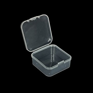 Transparent Square Storage Box 4.5cm With Lid Jewelry Organizer PP Container For Beads And Small Accessories - Product Image 2