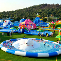 Vente directe usine : Jouet gonflable en PVC épaissi, motif ours polaire de dessin animé, pour parc aquatique extérieur, iceberg gonflable à grimper