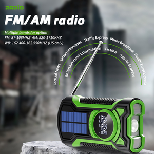 Dynamo năng lượng mặt trời Powered đài phát thanh khẩn cấp: AM/FM BT 5.3 siêu sáng LED IPX5 không thấm nước 5000mAh USB ngân hàng điện sạc - Product Image 2