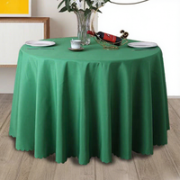 Nappe en polyester tissé uni de qualité supérieure, ronde ou rectangulaire, lavable et infroissable, idéale pour mariages, banquets, hôtels et fêtes