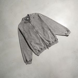 W0138 Fall 450G Heavy Weight Wash Retro Sleeved <b>Jacket</b> Fashion Loose <b>Jacket</b> <b>Men</b> - Product Image 4