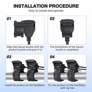 Phổ xe máy sạ<span class=keywords><strong>c</strong></span> điện thoại không thấm nướ<span class=keywords><strong>c</strong></span> tay lái USB Type-<span class=keywords><strong>C</strong></span> QC 3.0 sạ<span class=keywords><strong>c</strong></span> nhanh 12-24V Mini - Product Image 6