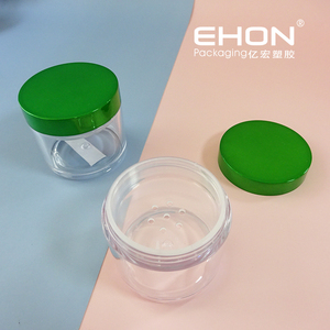 Recipiente de polvo suelto de plástico blanco redondo, tarro de maquillaje vacío con tamiz, caja de almacenamiento de cosméticos de alta calidad, novedad - Product Image 1