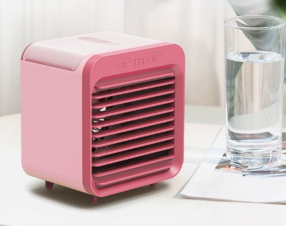 Portable USB Evaporative Cooler Mini Water Mist Fan Desktop Humidifier Cooling Fan for Bedroom Office