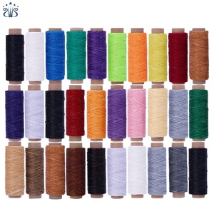 10 colori/borsa fai da te 150D 50M punto pelle cucito piatto in poliestere filo cerato - Product Image 1
