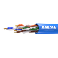 Kabel AMPXL CAT6 UTP 305M 1000ft 4Pair 23AWG Tembaga Murni Gigabit Ethernet LAN PVC LSZH untuk Proyek Jaringan