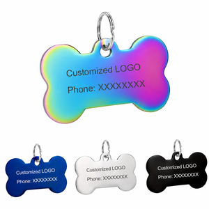 Targhetta Identificativa per Animali Domestici OEM in Acciaio Inossidabile Incisa al Laser con Nome e Telefono per Cani e Gatti, Collare Iridiscente con Logo Personalizzato, Antismarrimento, in Metallo, Campione Gratuito - Product Image 5
