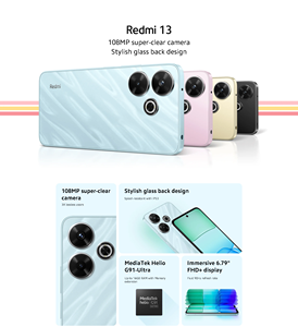 Điện thoại di động thông minh Redmi 13 EU 8 + 256G với hai Sim Bàn phím QWERTY nhận dạng khuôn mặt 5000mAh Tính năng chơi game pin - Product Image 2