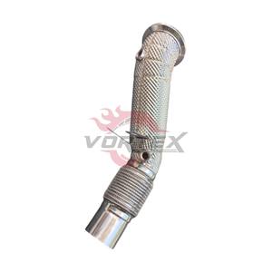 ท่อแคทดาวน์ไพพ์ Vortex 304 แบบไหลสูง สำหรับ BMW B48 2.0T 330i 430i M135i M235i G20 G22 F40 F44 ปี 2019-2025 พร้อมแผ่นกันความร้อน ไม่มีไฟเตือน CEL - Product Image 2