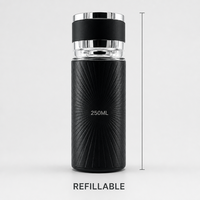 Flacon de parfum vide personnalisé en verre 250 ml, rose nacré métallisé avec capuchon doré, emballage de flacon atomiseur de luxe en gros
