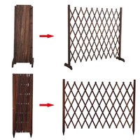 Clôture télescopique en bois anticorrosion pour jardin extérieur en bois massif personnalisable