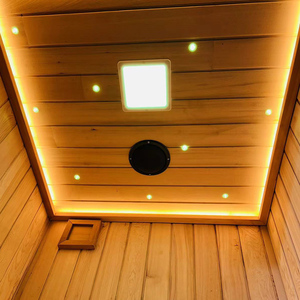 Sauna para 4-6 personas de <span class=keywords><strong>madera</strong></span> maciza para exteriores con bañera, bañeras de hidromasaje y salas de sauna para exteriores - Product Image 6