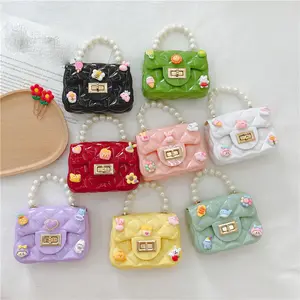 Wholesale Logo Designer Cute Mini Ladies Jelly Bag Fashion Sling Inspired Baby Kids Handbag Purses 2024
