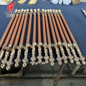 Châu Âu sang trọng nội thất cửa kính xử lý tùy chỉnh da cam thép không gỉ cửa chính cho khách sạn biệt thự cửa trước xử lý - Product Image 3