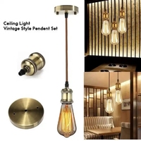 Offre Spéciale E26 E27 Edison lampe ampoule support Vintage industriel intérieur pendentif ampoules douille de Base avec câble de 1M
