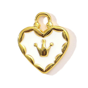 Ciondolo in Acciaio Inossidabile Fai-da-Te con Goccia d'Olio Rossa, Nera e Bianca, Ali, Corona, Cuore, <span class=keywords><strong>Angelo</strong></span>, Gioielli Vintage Religiosi per Donne - Product Image 4