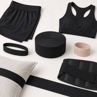 Fabricant d'accessoires vestimentaires, bande élastique en nylon jacquard personnalisée, bande tissée à haute élasticité pour sous-vêtements et soutien-gorge de sport
