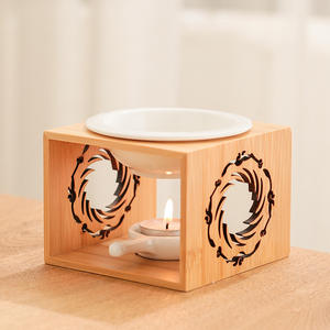 Shang & Zhou Dynasty Sun Bird Lámpara de perfume de cerámica con madera de bambú-Calentador de aceite esencial de Interior chino Decoración duradera para el hogar - Product Image 4