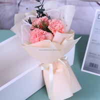 Bouquet de fleurs naturelles préservées de haute qualité, œillets de couleurs mélangées, mini-bouquet de fleurs séchées pour cadeau de fête des Mères