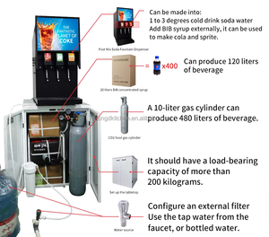 Machine <span class=keywords><strong>à</strong></span> soda commerciale <span class=keywords><strong>à</strong></span> 4 robinets pour boissons gazeuses - Product Image 6