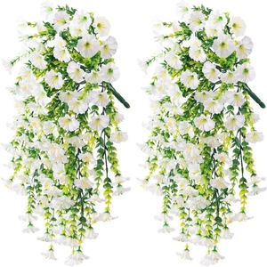 Guirnalda de flores artificiales de seda hecha a mano DREA, decoración de pared con flores de gloria de la mañana, para bodas, fiestas, eventos, flores artificiales realistas. - Product Image 4