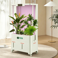 Machine de culture hydroponique automatique d'intérieur, mobile, facile à utiliser, blanche, pour usage domestique et professionnel, pour l'agriculture verticale (OEM/ODM)