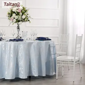 Taitang Restaurant Wedding Linen Fancy Polyester 72"/90"/108"/120"/132" Round Table Cloth